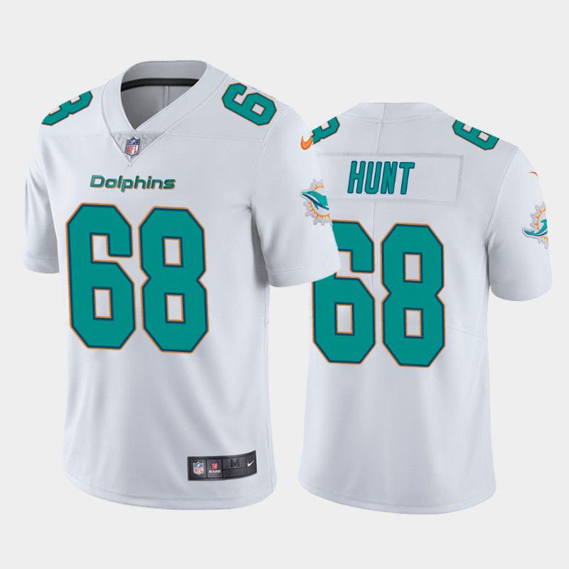 Men Miami Dolphins #68 Robert Hunt Nike White Alternate Limited NFL Jersey